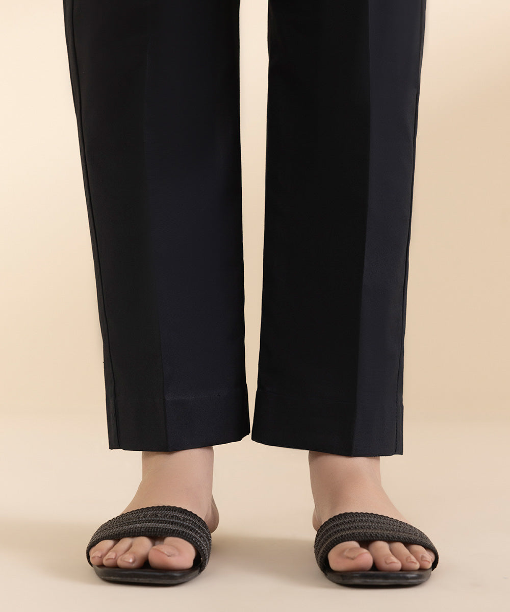 Unstitched Women's Printed Lawn Black Shirt Trousers