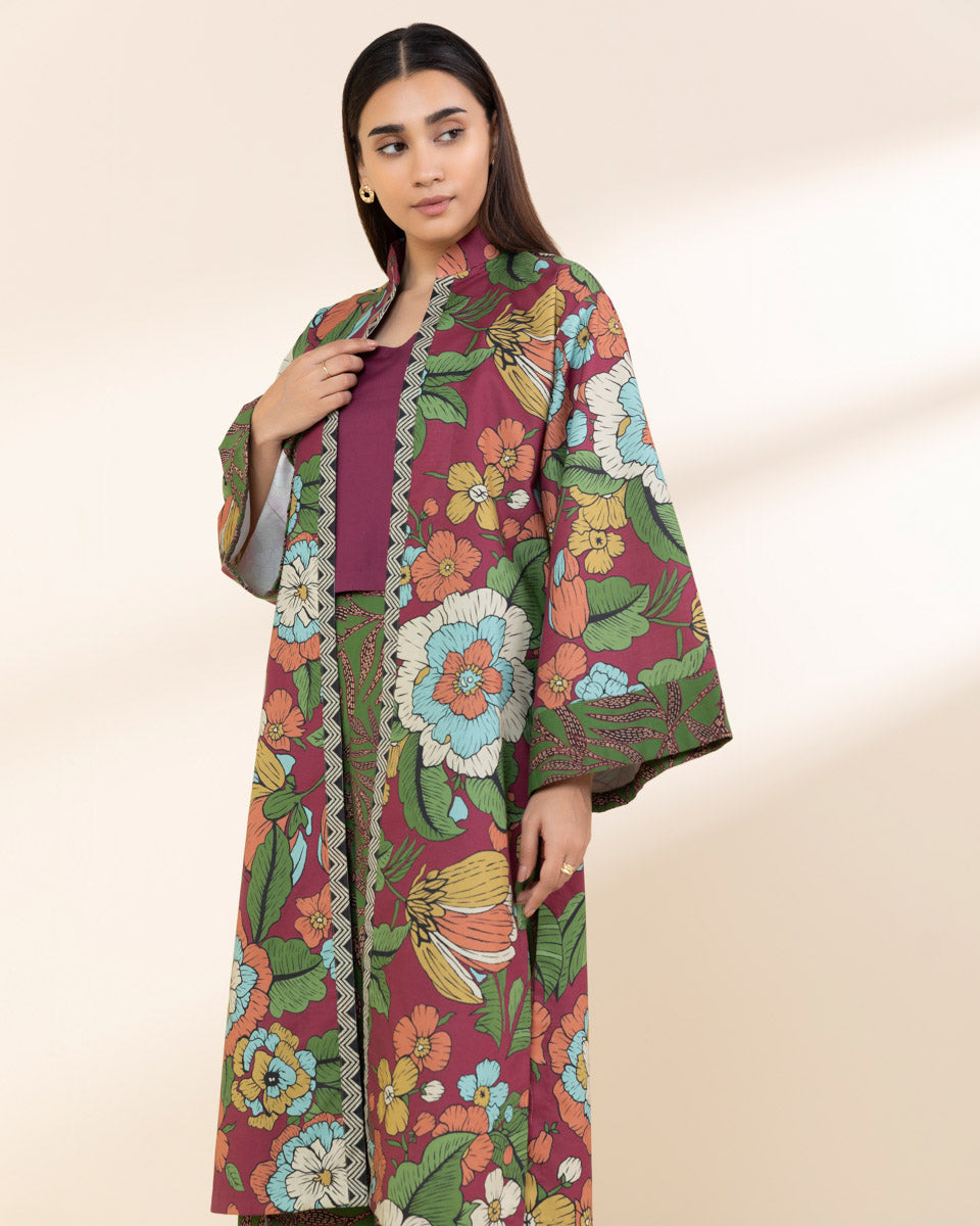 Unstitched Women's Multi Lawn Printed Shirt Trousers