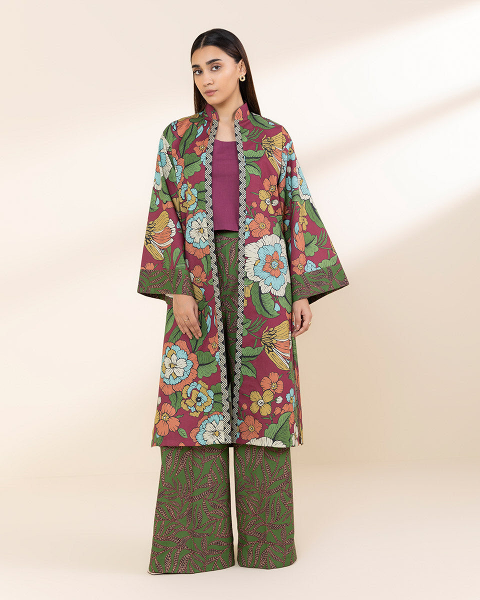 Unstitched Women's Multi Lawn Printed Shirt Trousers