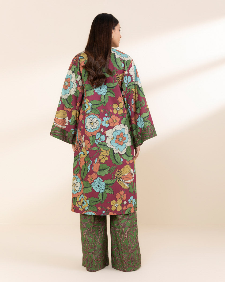 Unstitched Women's Multi Lawn Printed Shirt Trousers