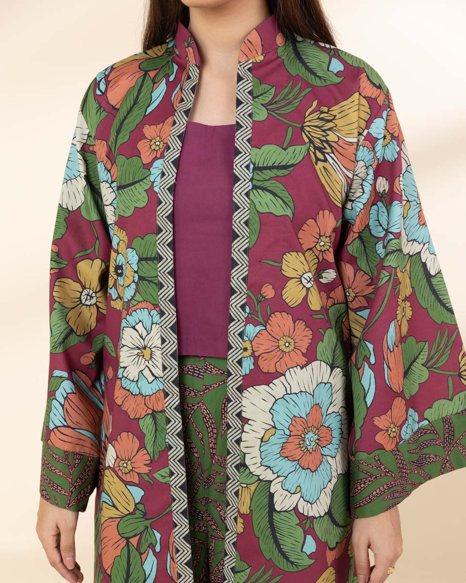 Unstitched Women's Multi Lawn Printed Shirt Trousers
