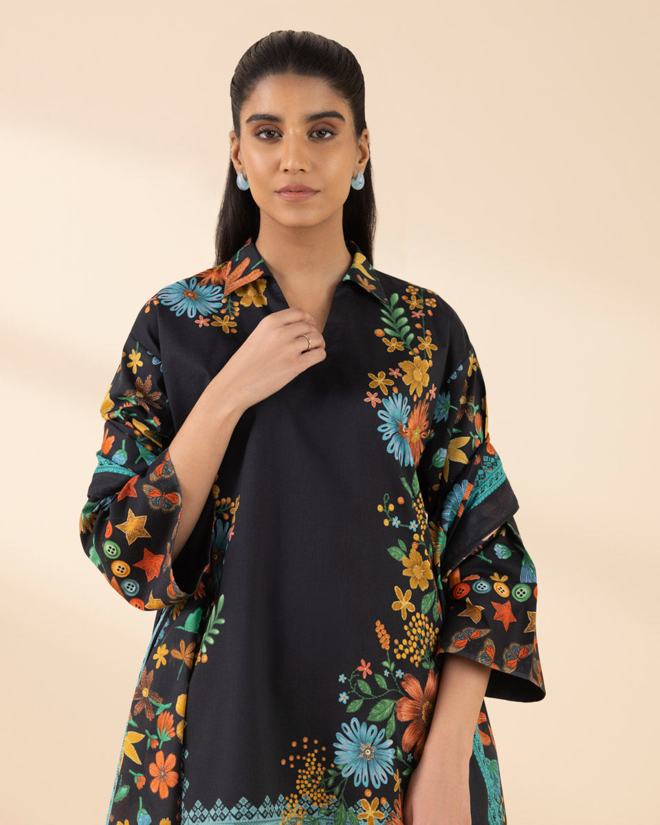 Unstitched Women's Multi Lawn 3 Piece Suit