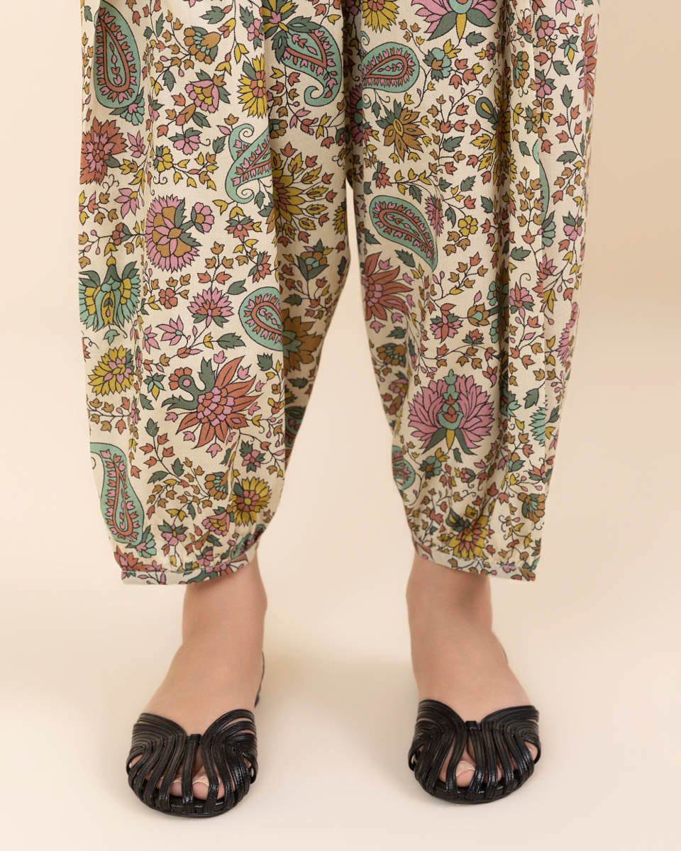 Unstitched Women's Yellow Lawn Shirt Trousers