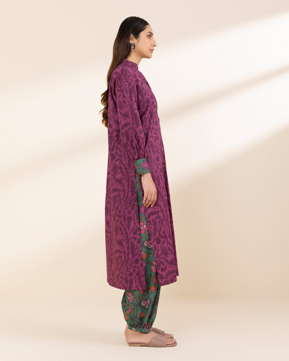 Unstitched Women's Pink Lawn Shirt Trousers