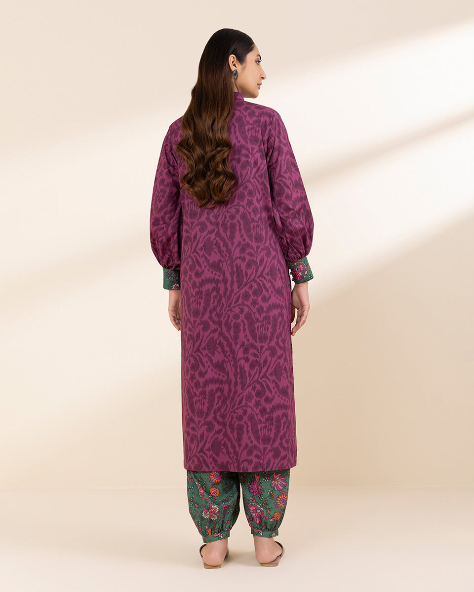 Unstitched Women's Pink Lawn Shirt Trousers