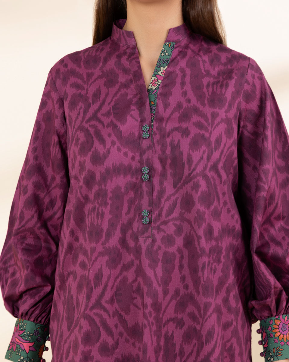Unstitched Women's Pink Lawn Shirt Trousers