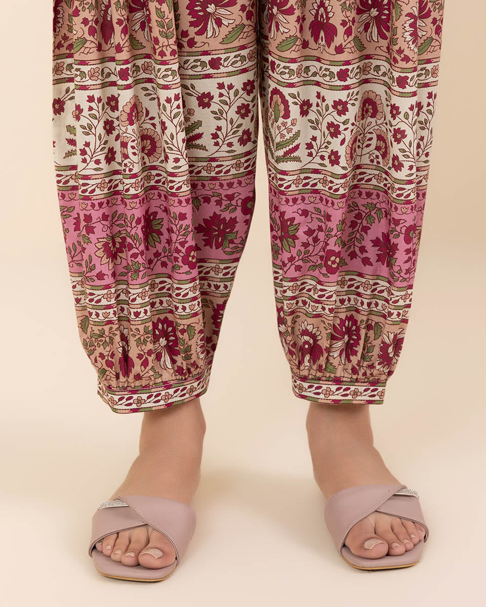 Unstitched Women's Pink Lawn Shirt Trousers