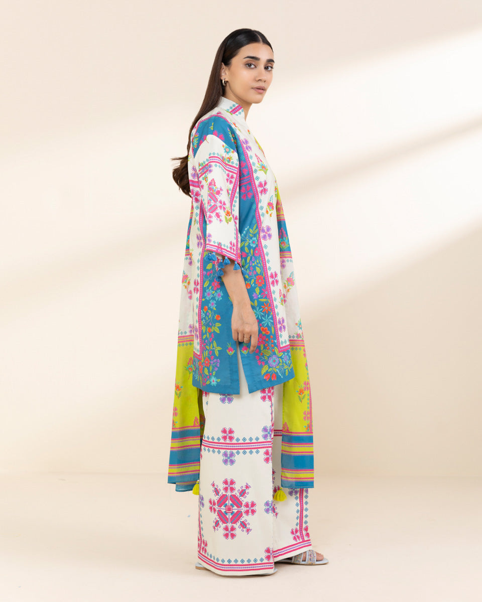 Unstitched Women's Multi Lawn 3 Piece Suit