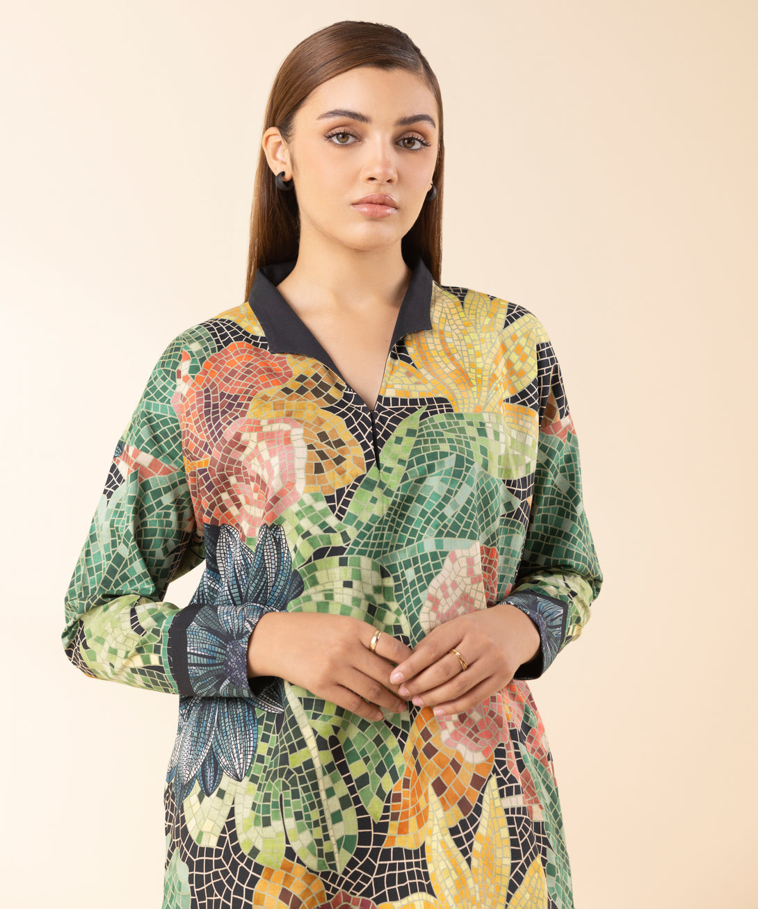 Women's Unstitched Lawn Printed Multi 2 Piece Suit