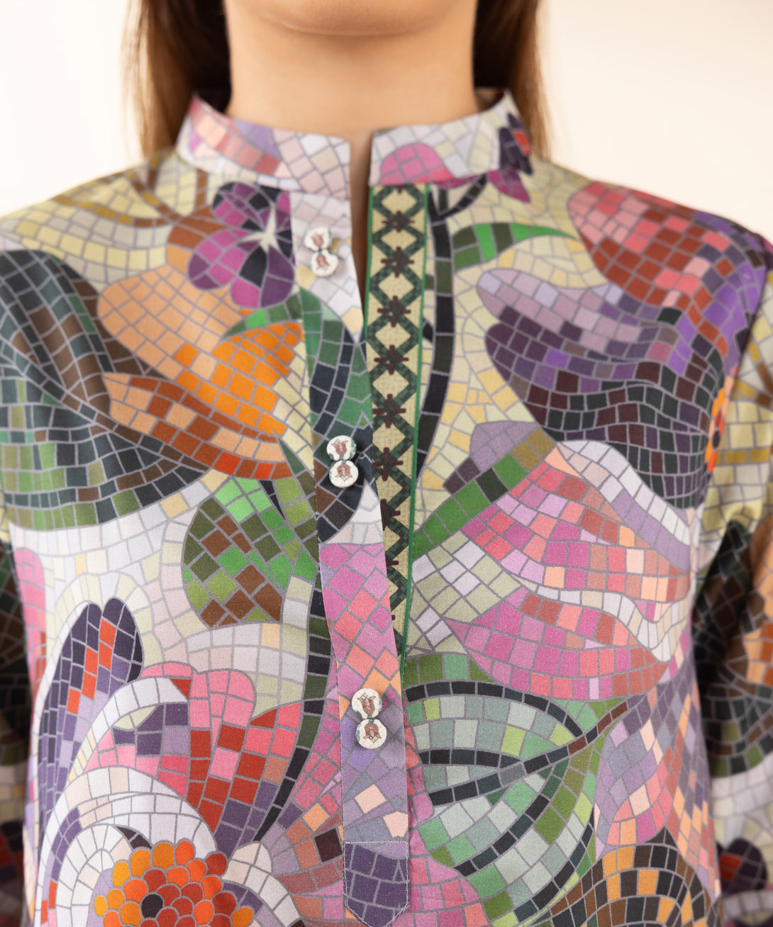 Women's Unstitched Lawn Printed Multi 2 Piece Suit