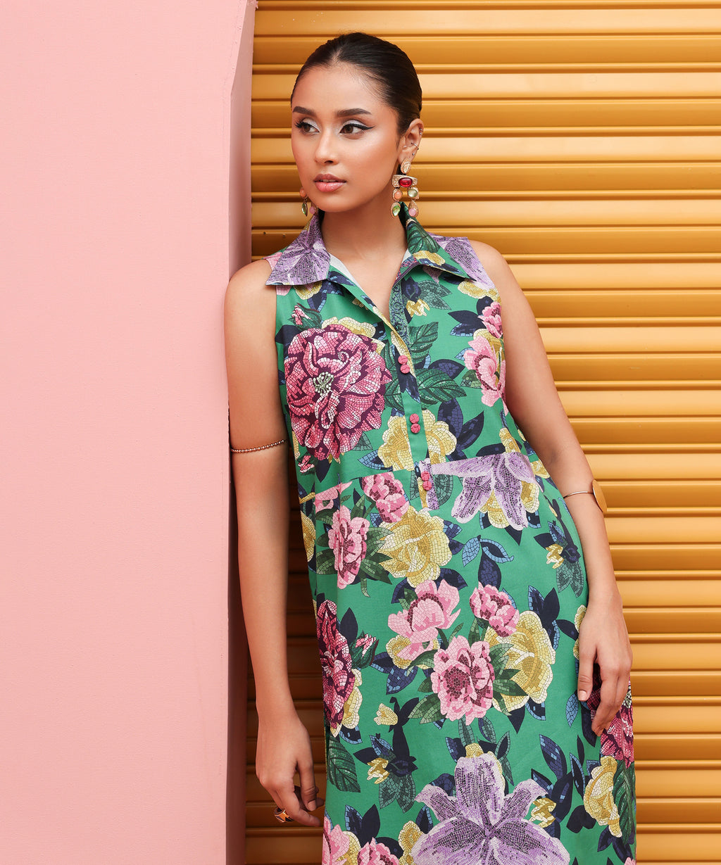 Women's Unstitched Lawn Printed Multi 2 Piece Suit