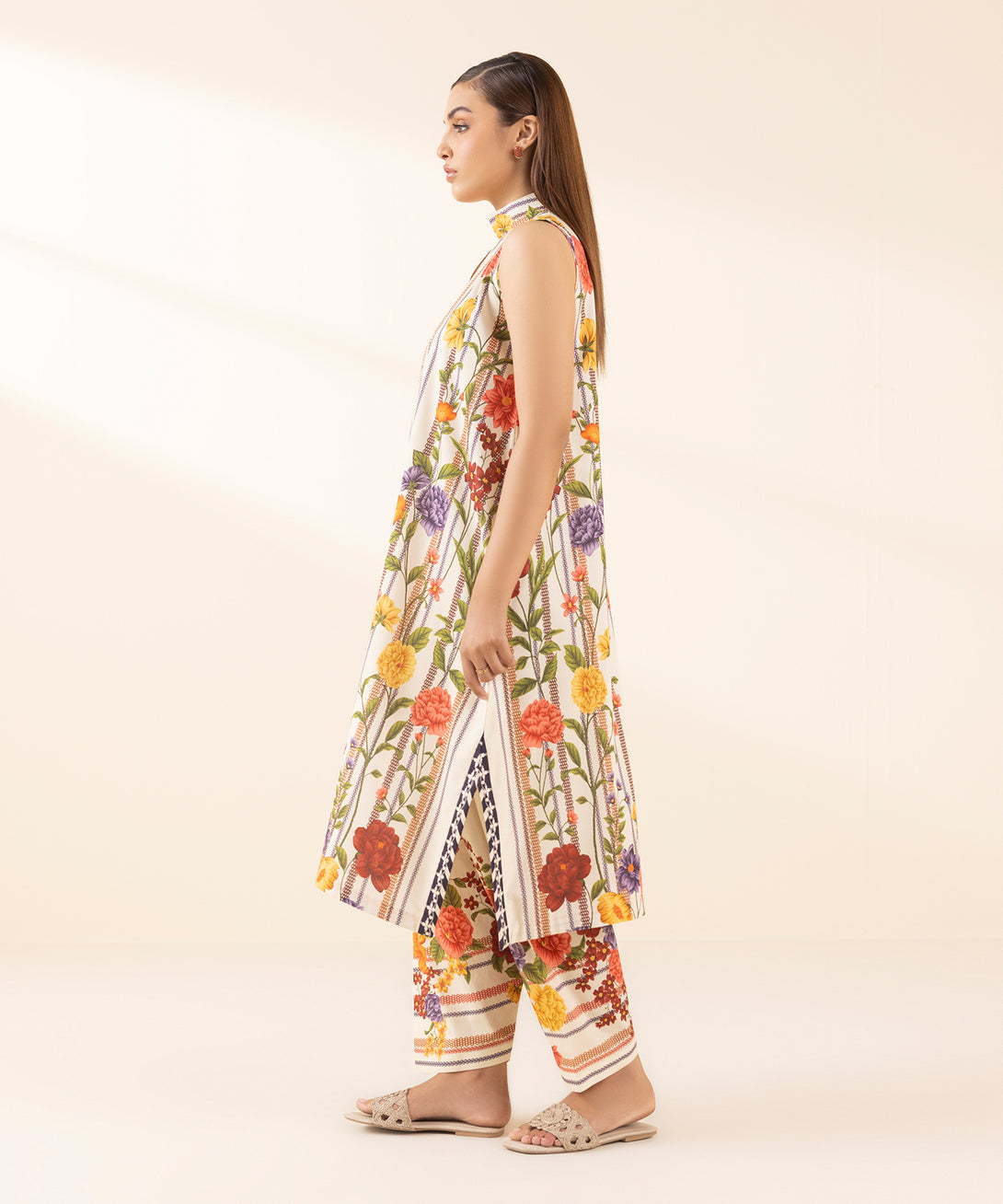 Women's Unstitched Lawn Printed Multi 2 Piece Suit