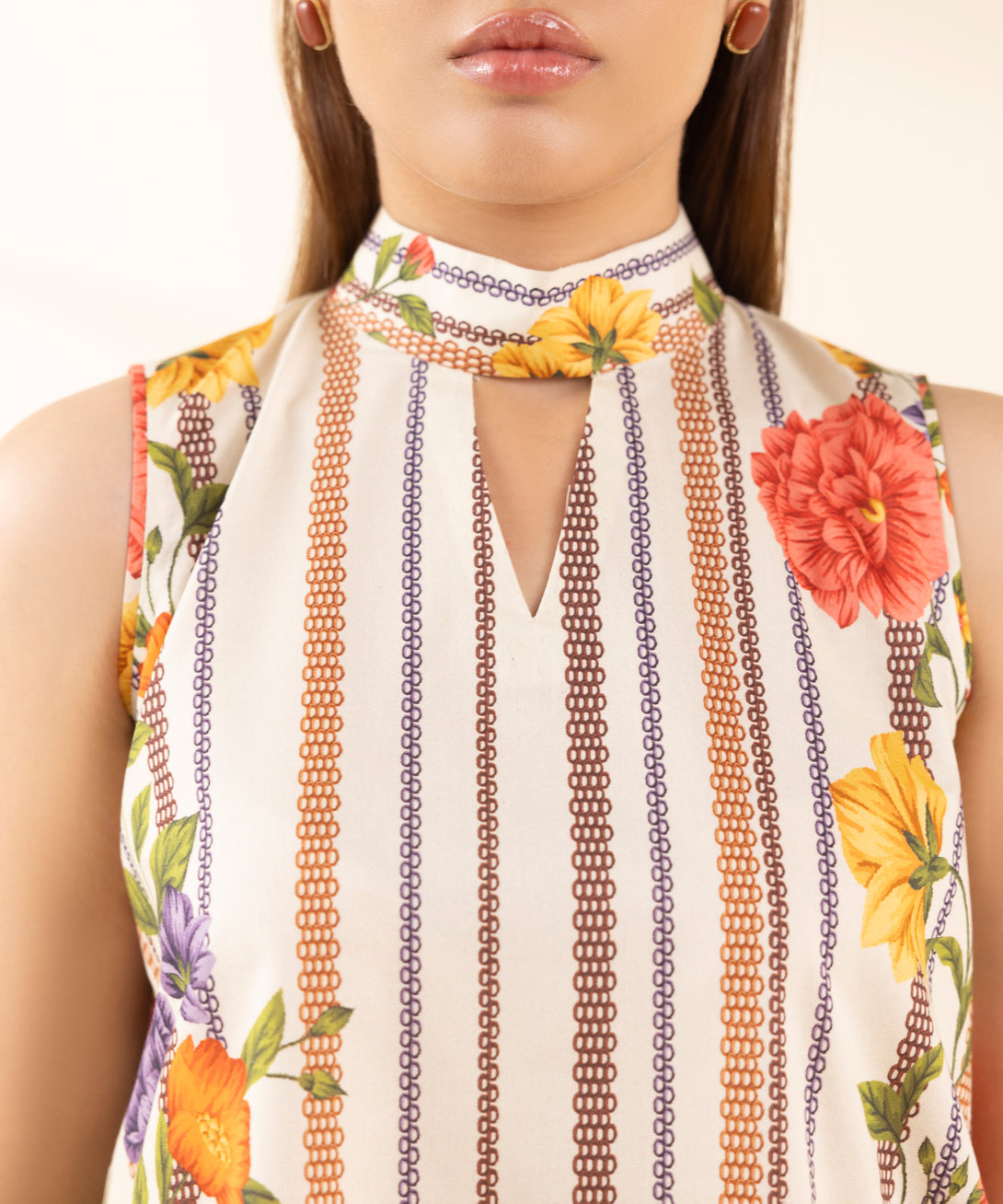 Women's Unstitched Lawn Printed Multi 2 Piece Suit