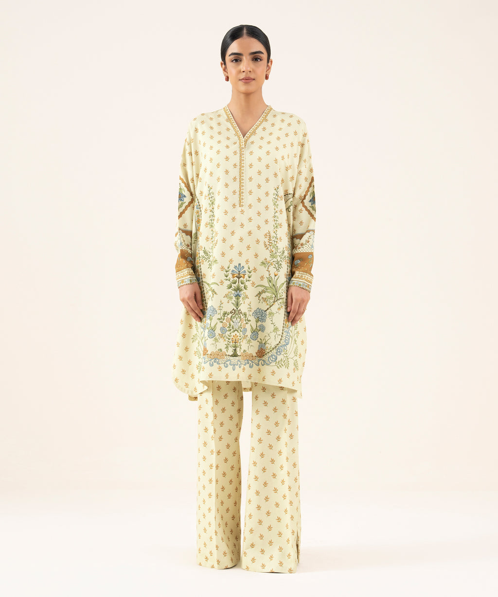 2 Piece - Printed Viscose Khaddar Suit