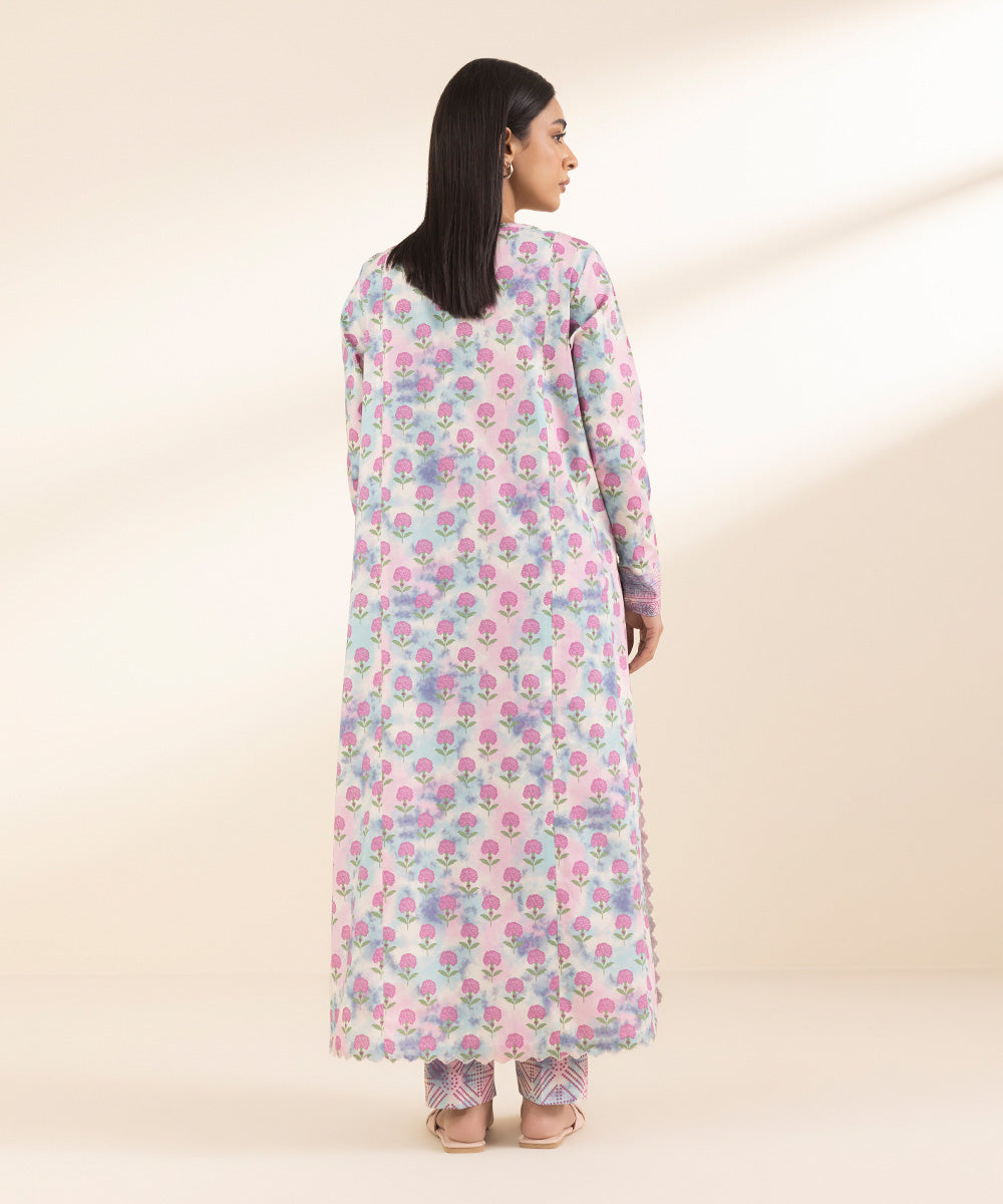Unstitched Women's Embroidered Lawn Multi Shirt Trousers
