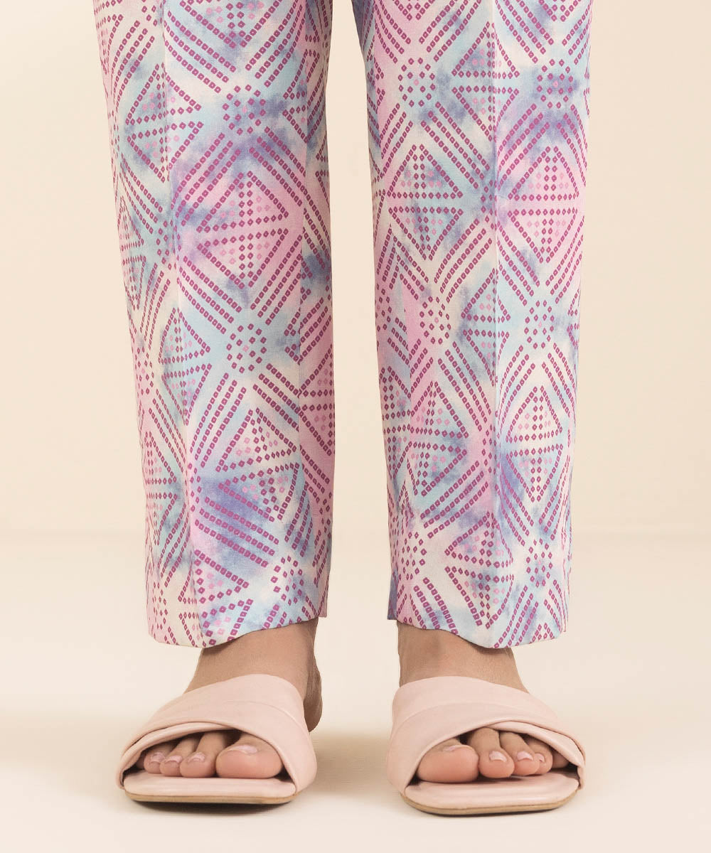 Unstitched Women's Embroidered Lawn Multi Shirt Trousers