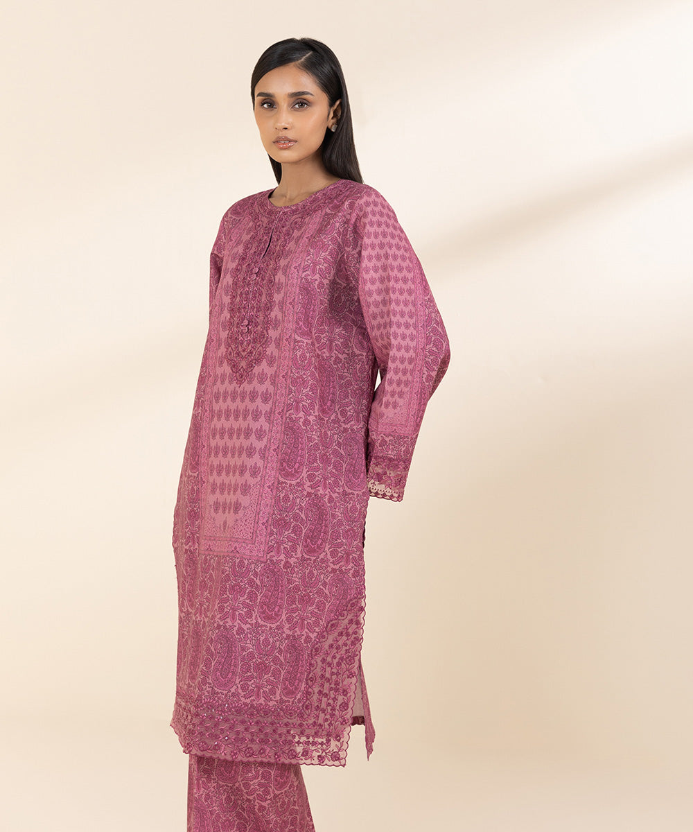 2 Piece - Embroidered Karandi Suit