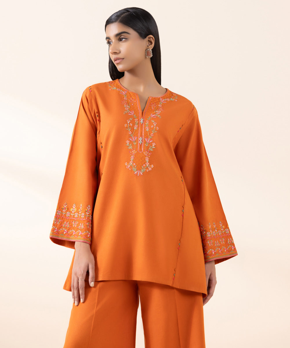 2 Piece - Embroidered Karandi Suit