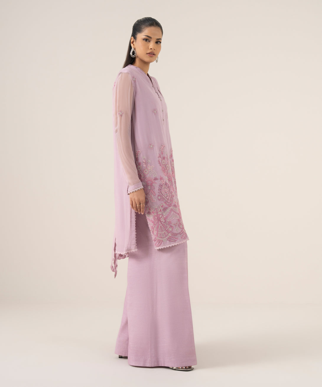 Women's Unstitched Blended Chiffon Dyed Three Piece Suit