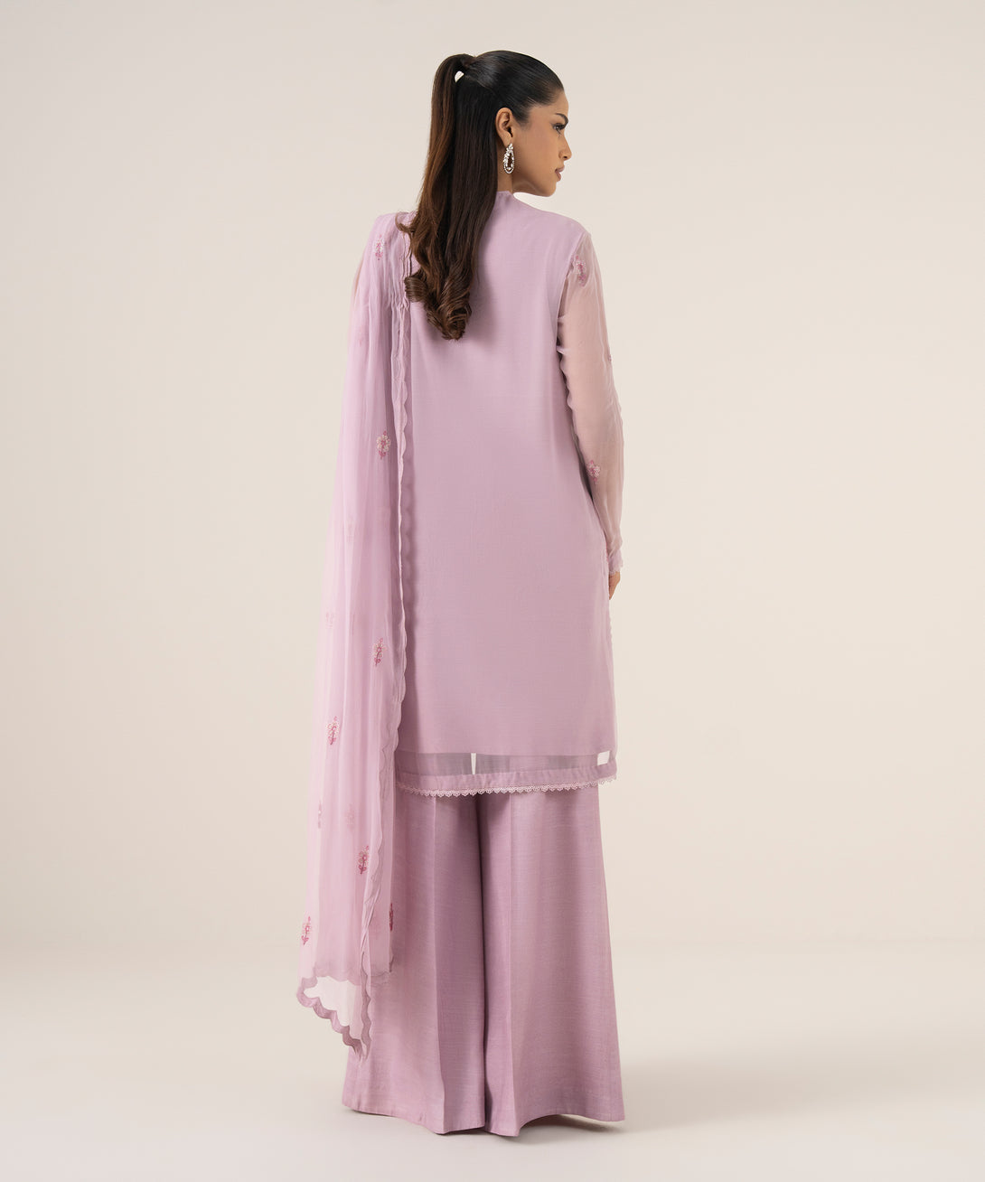 Women's Unstitched Blended Chiffon Dyed Three Piece Suit