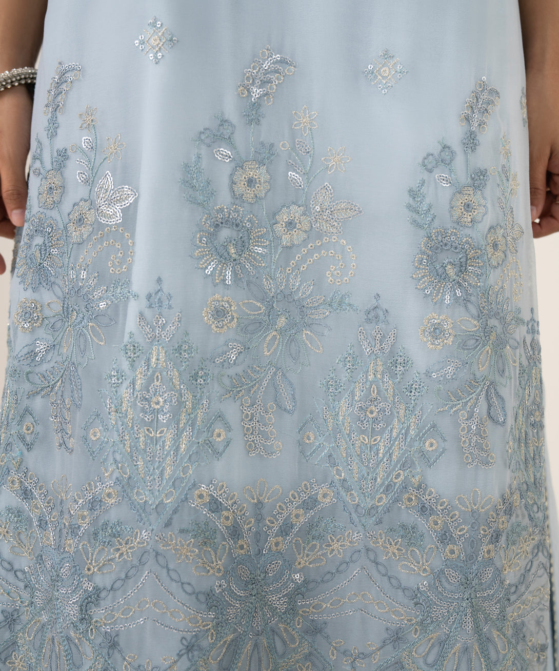Women's Unstitched Blended Chiffon Dyed Three Piece Suit