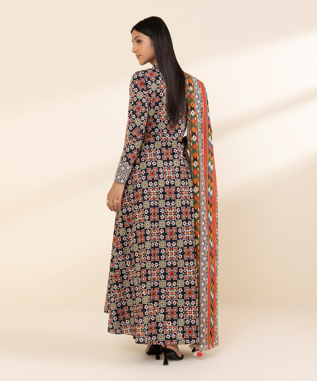 Women's Unstitched Lawn Printed Multi 3 Piece Suit