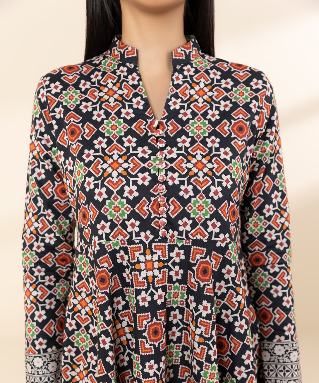 Women's Unstitched Lawn Printed Multi 3 Piece Suit