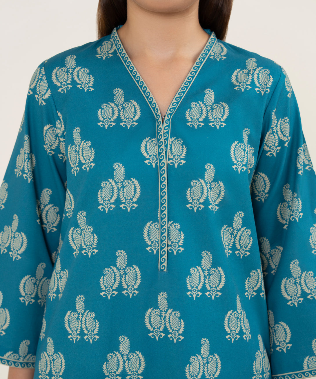 Women's Unstitched Cotton Printed Multi 3 Piece Suit