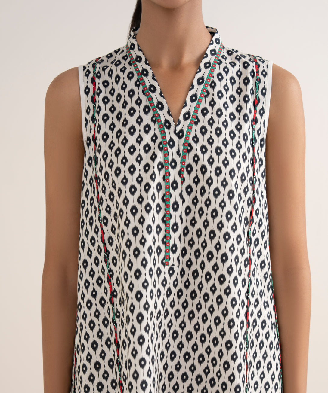 Women's Unstitched Cotton Printed Multi 3 Piece Suit