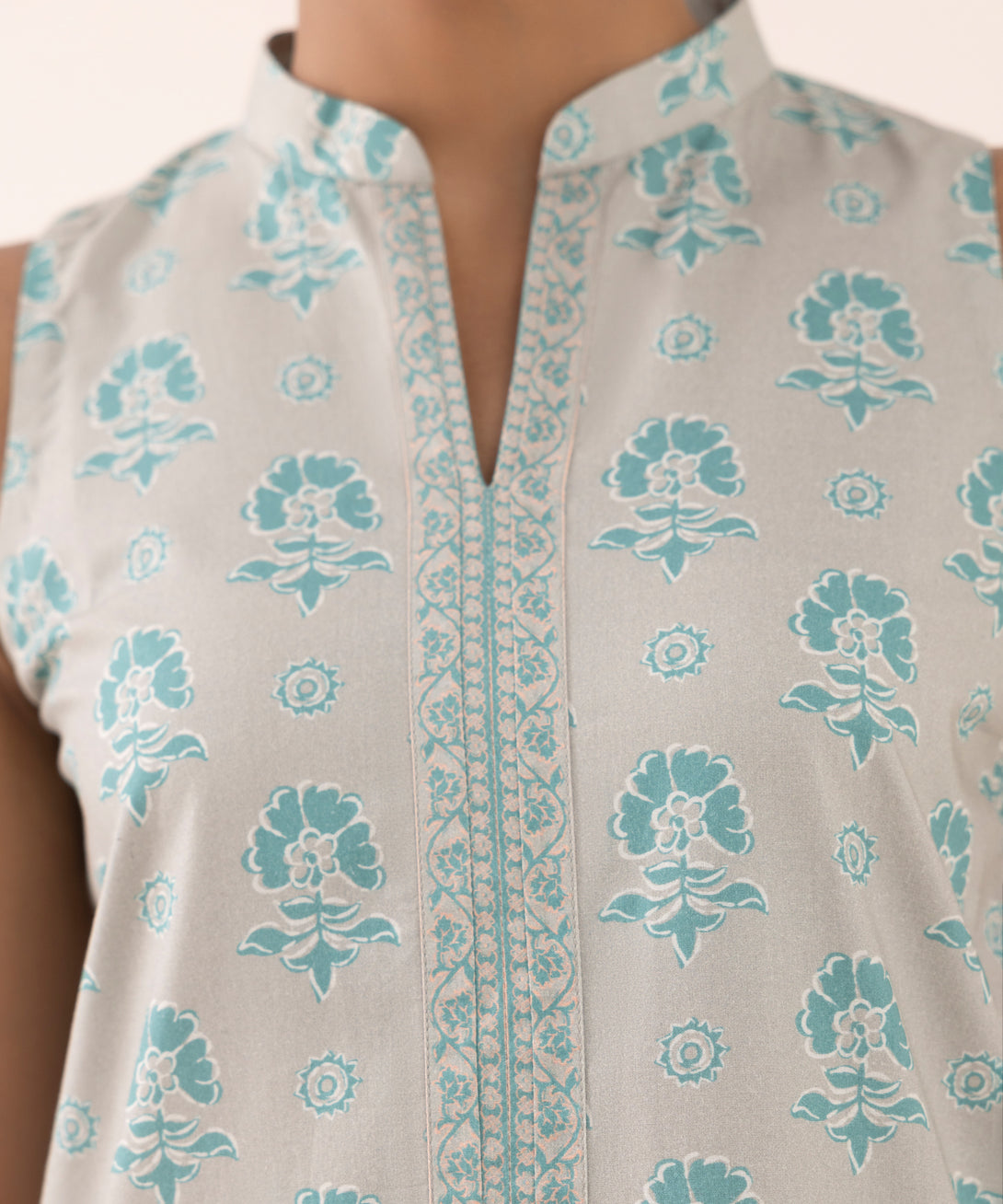Women's Unstitched Cotton Printed Multi 3 Piece Suit