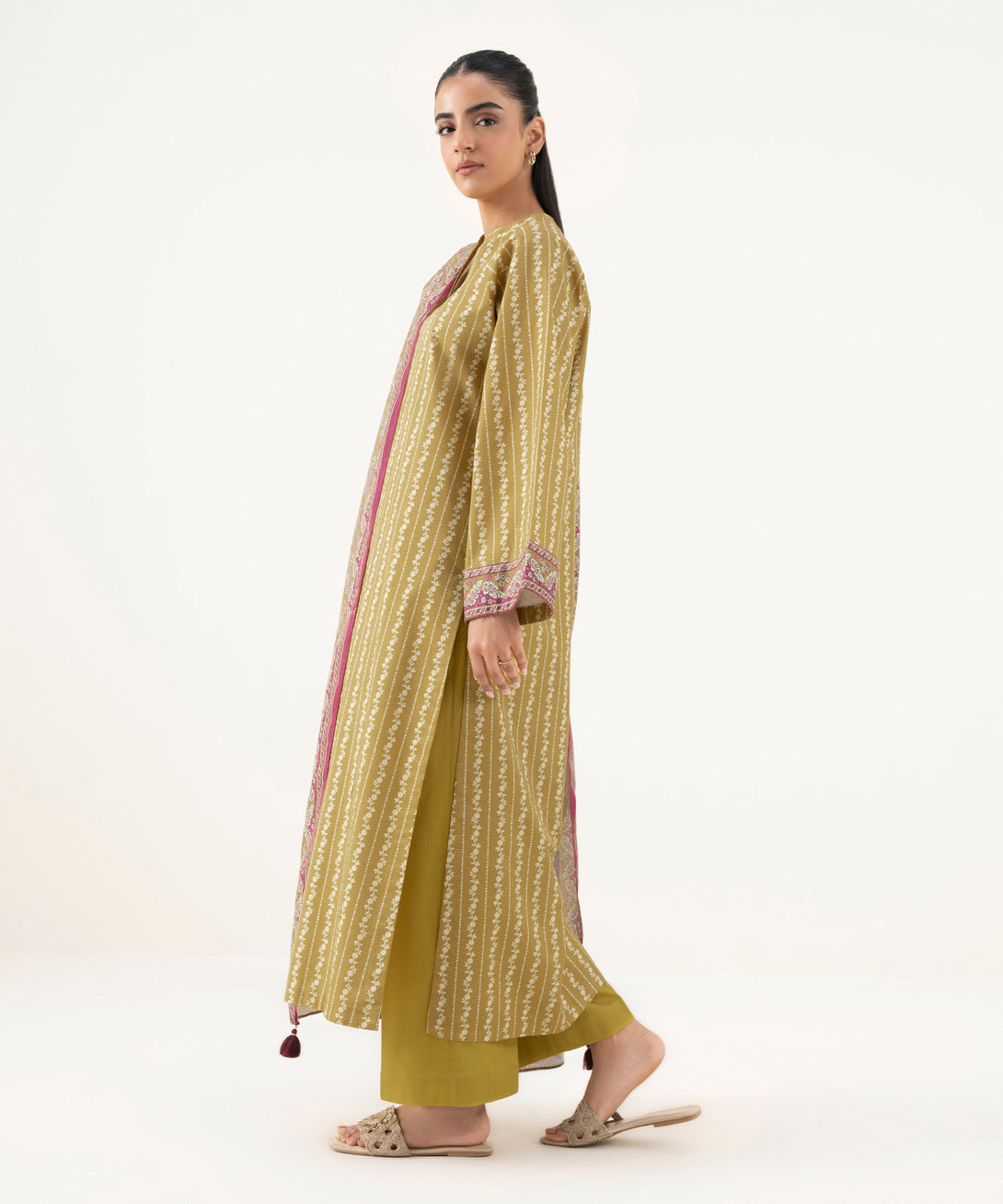 Women's Unstitched Cotton Printed Multi Three Piece Suit