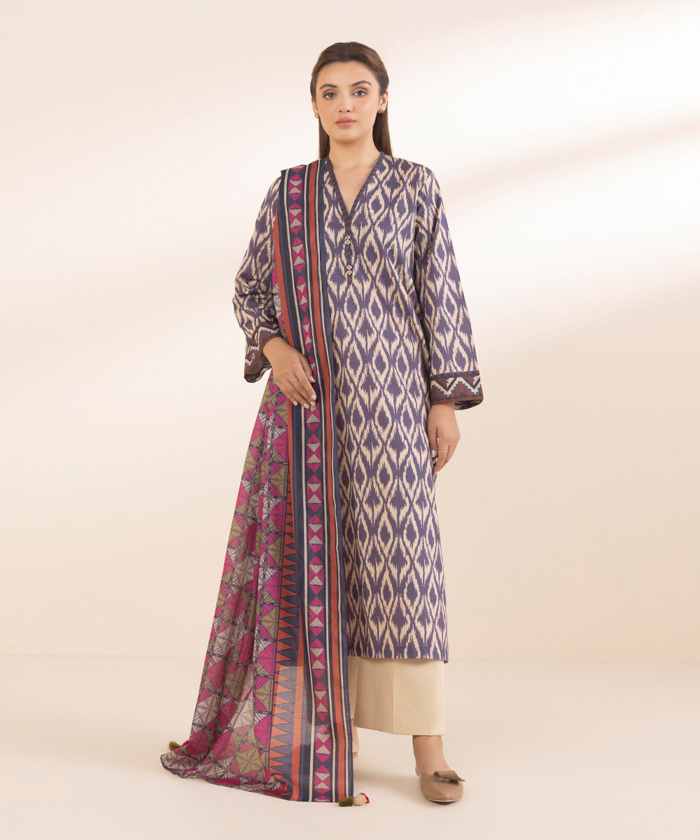 3 Piece - Printed Lawn Suit