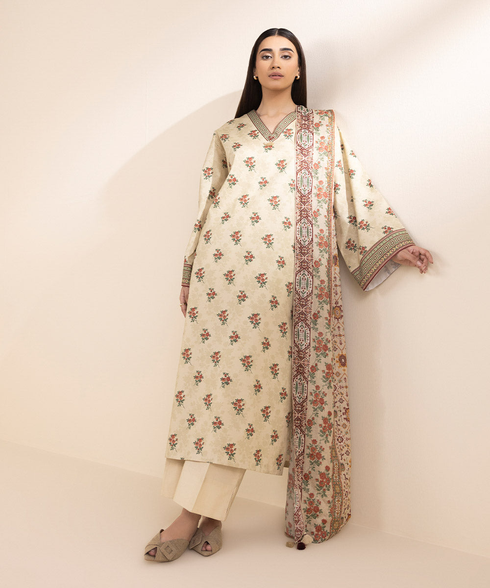 3 Piece - Printed Lawn Suit