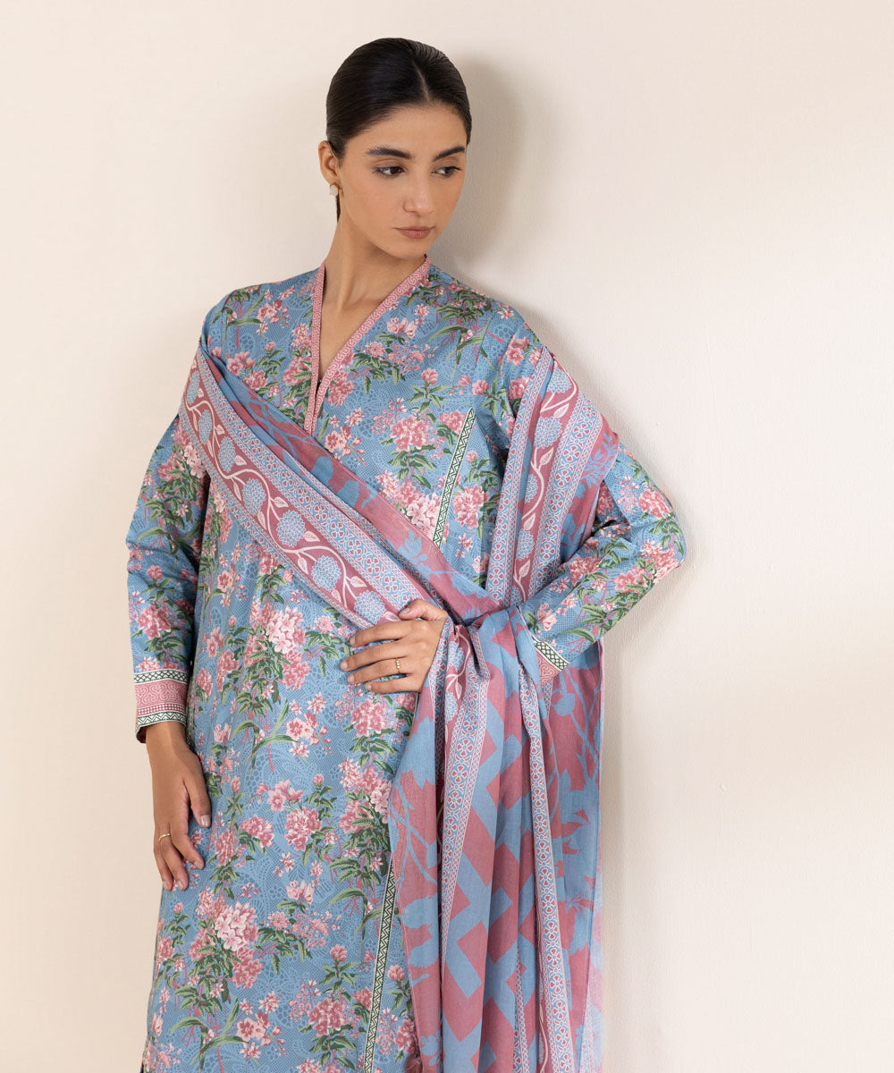 3 Piece - Printed Lawn Suit