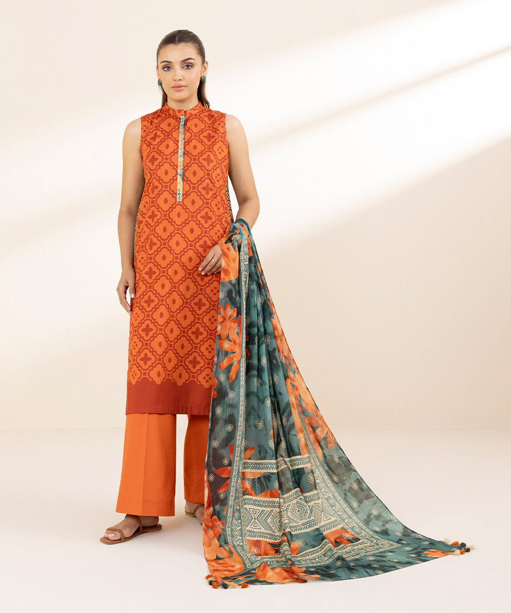 3 Piece - Printed Lawn Suit