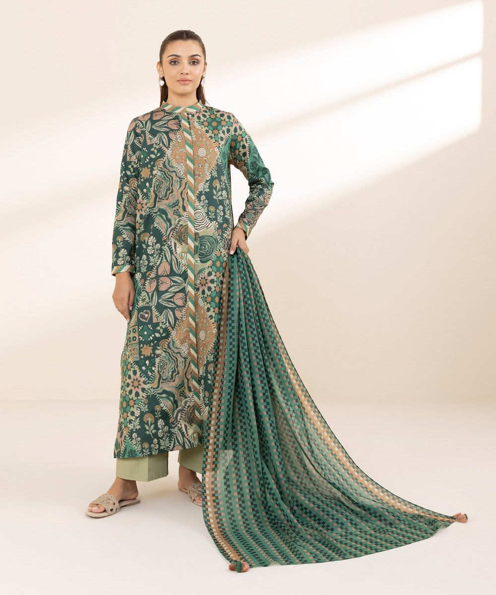 3 Piece - Printed Lawn Suit
