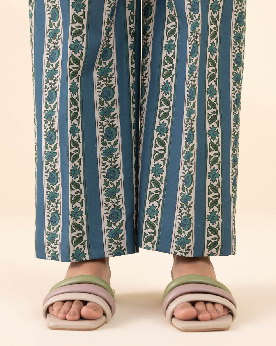 Unstitched Women's Beige Lawn Printed 3 Piece Suit 