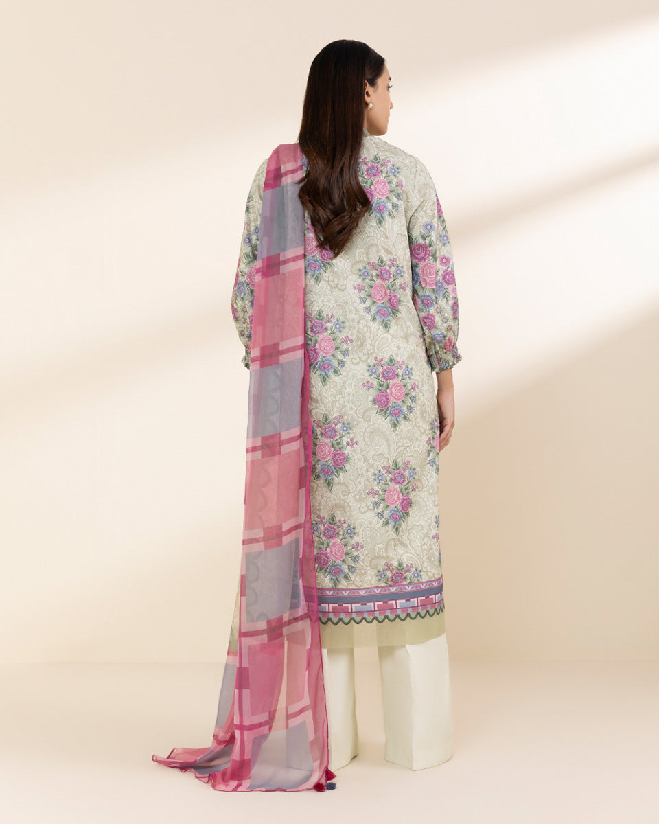 Unstitched Women's Multi Lawn 3 Piece Suit