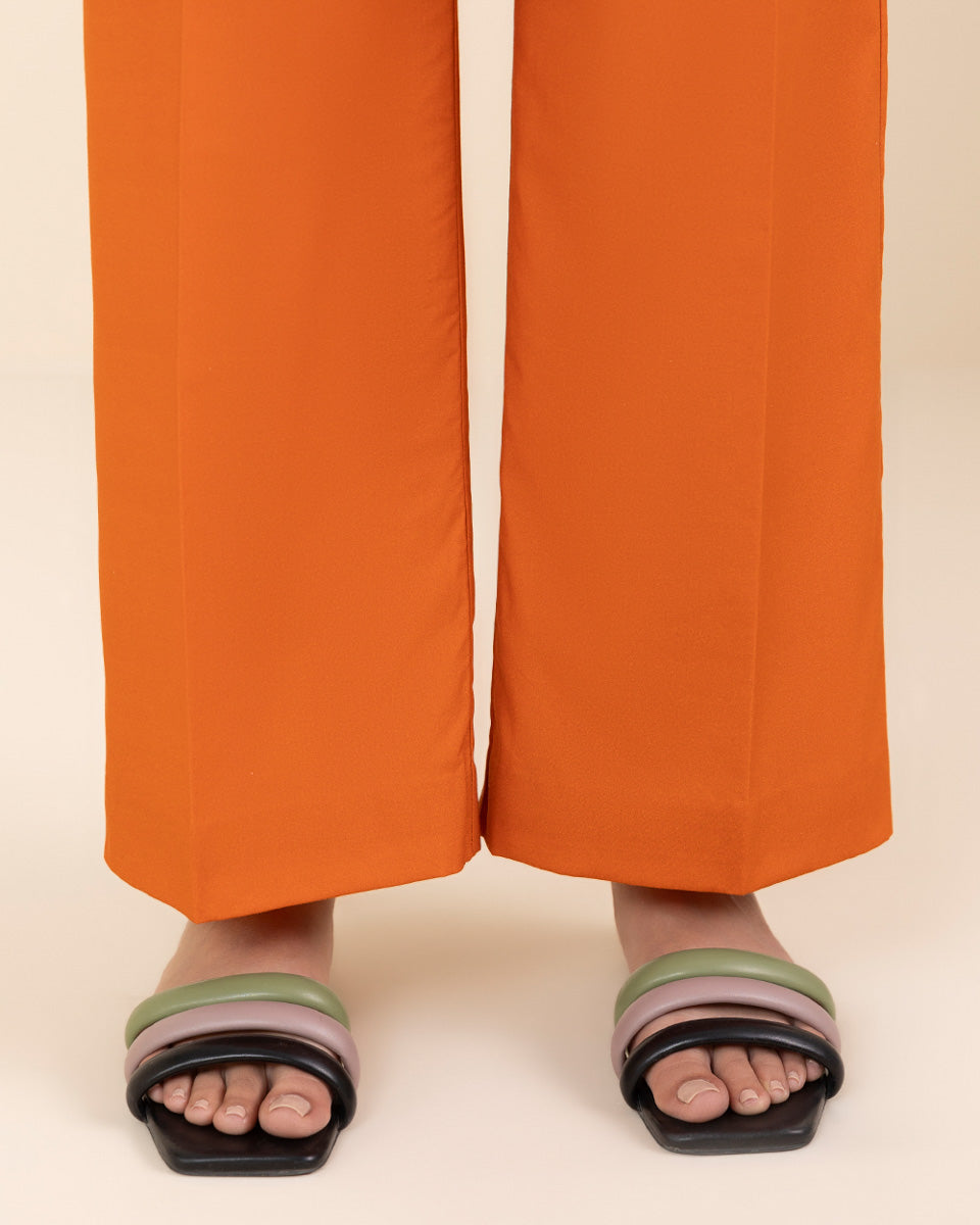 Unstitched Women's Orange Lawn 3 Piece Suit