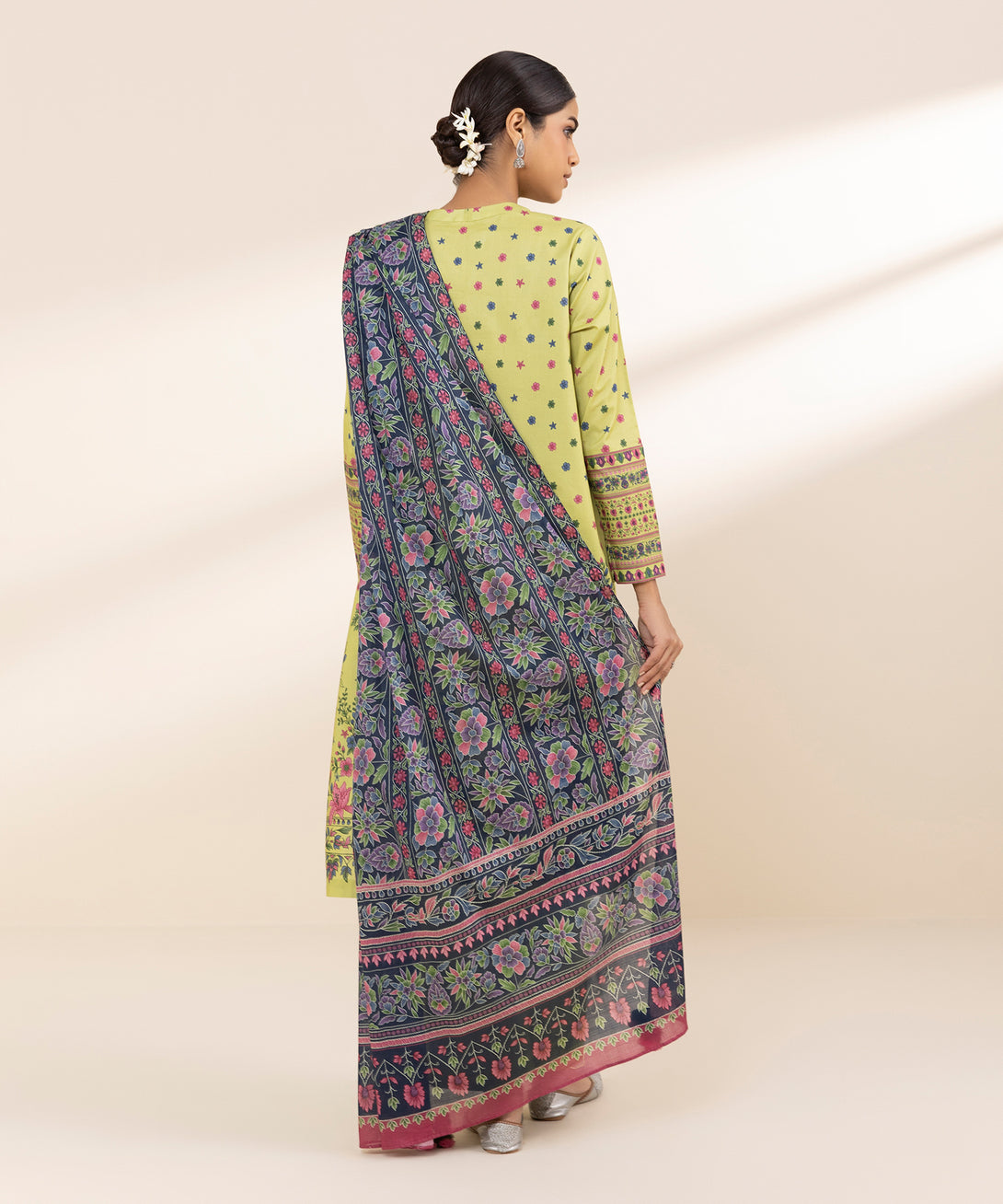 Women's Unstitched Lawn Printed Multi 3 Piece Suit