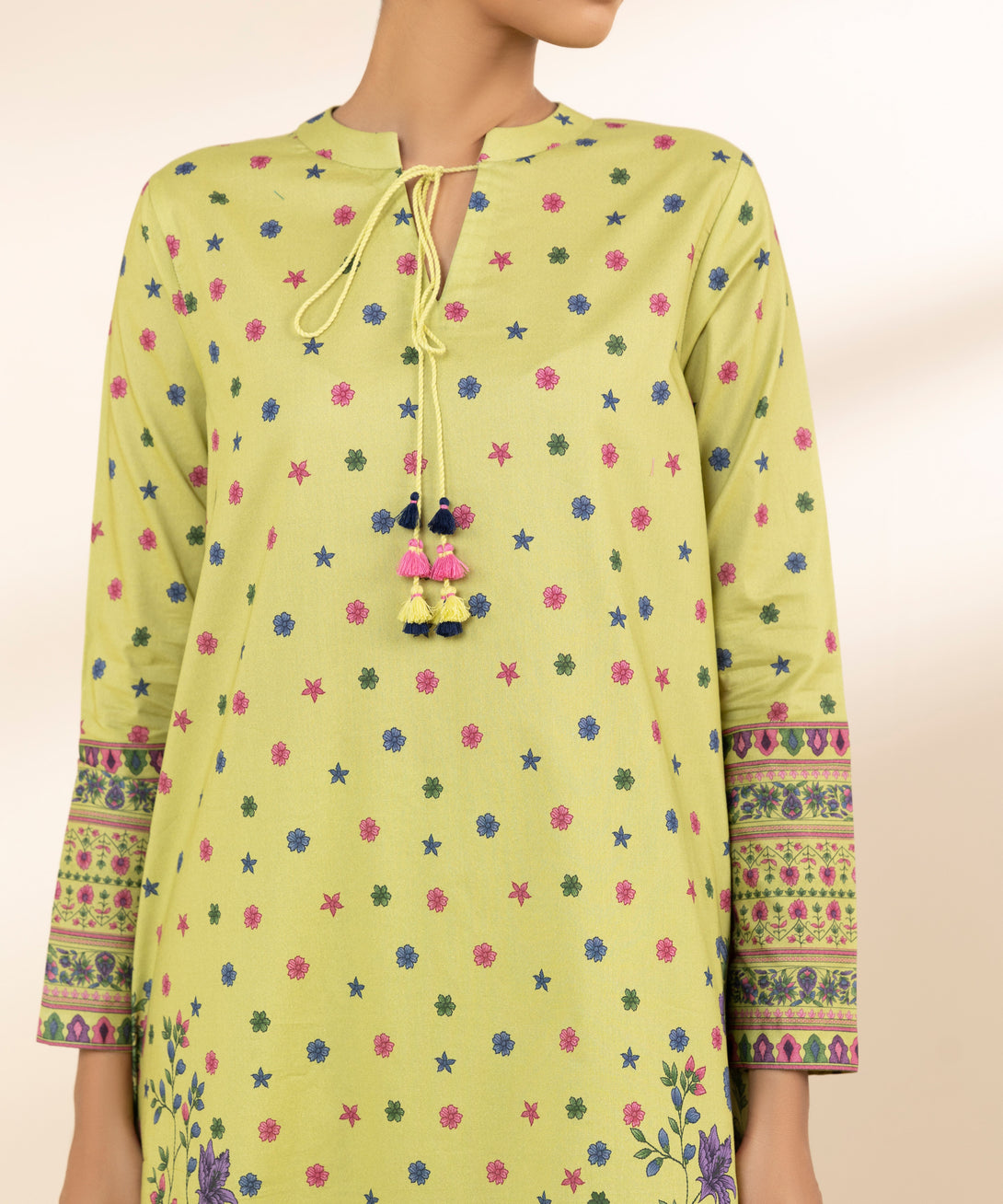 Women's Unstitched Lawn Printed Multi 3 Piece Suit