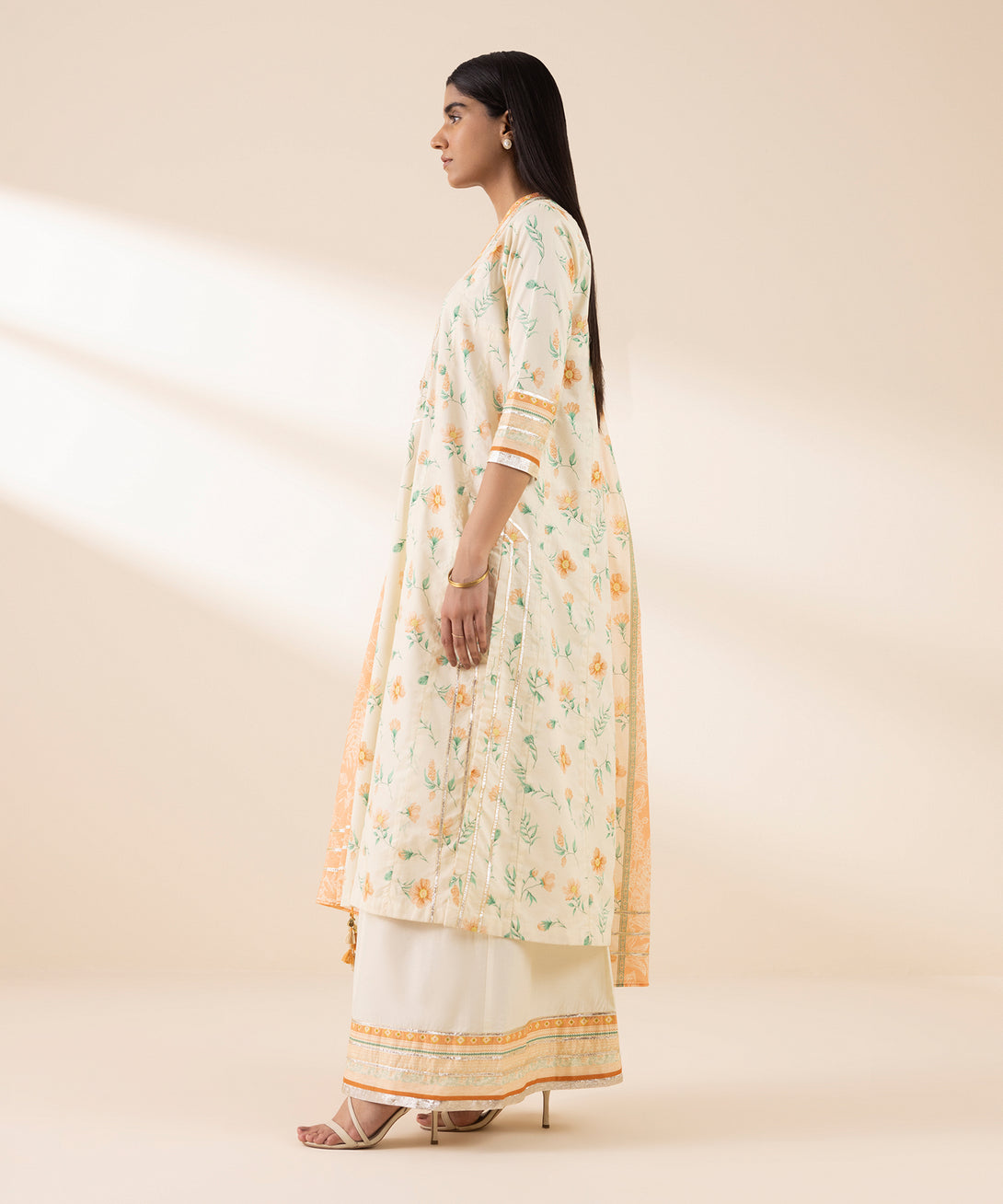 Women's Unstitched Lawn Printed Multi 3 Piece Suit
