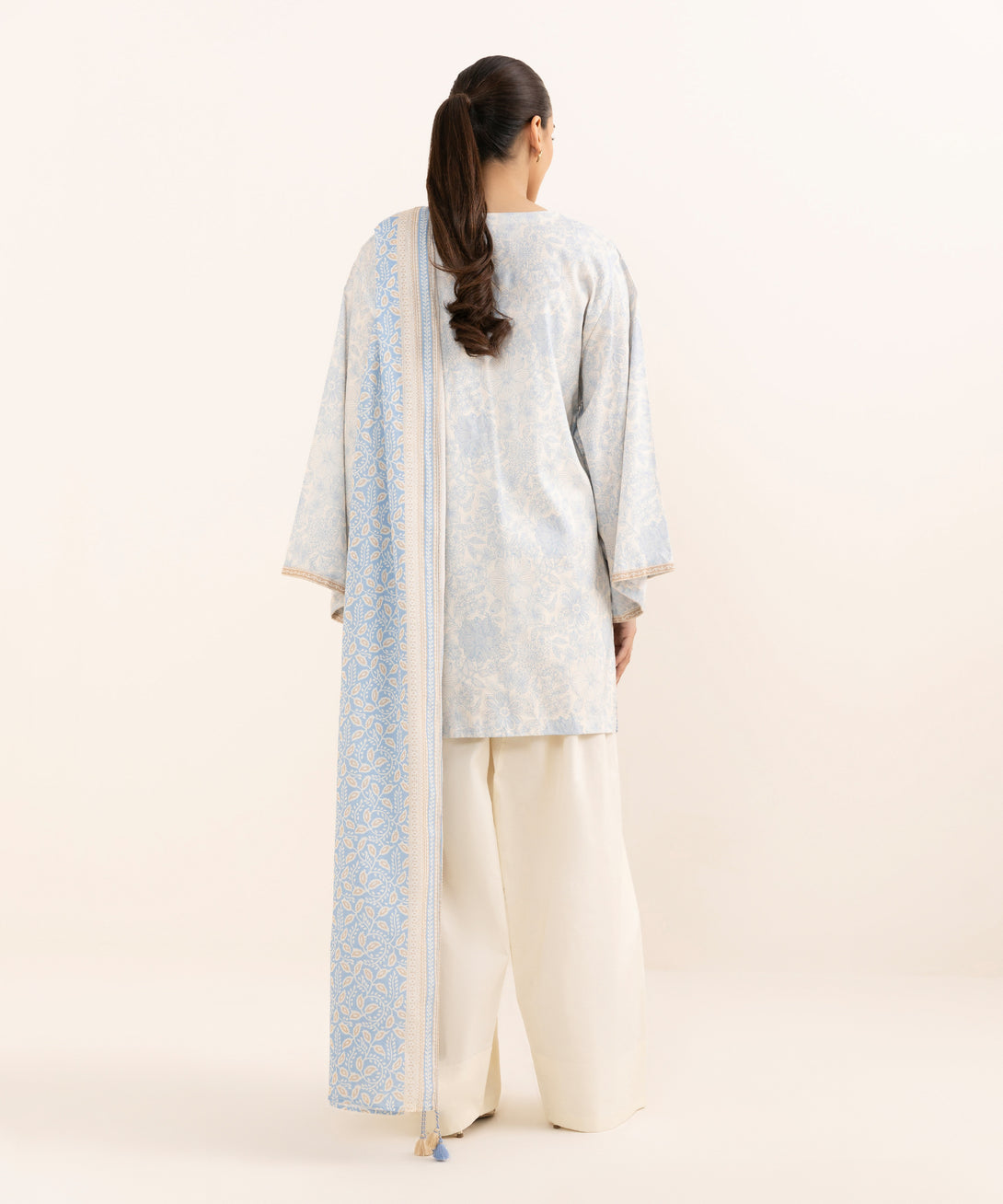 Women's Unstitched Lawn Printed Multi Three Piece Suit