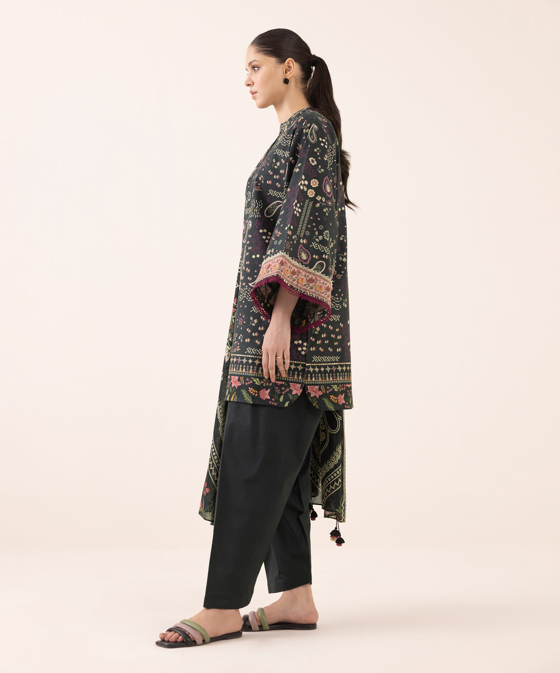 Women's Unstitched Cotton Printed Three Piece Suit