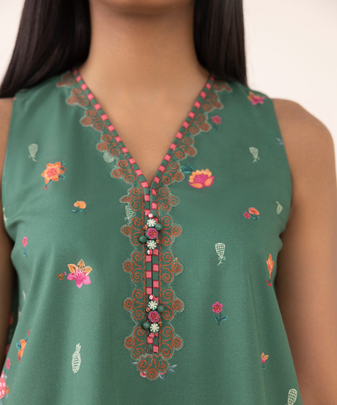Women's Unstitched Cotton Printed Three Piece Suit