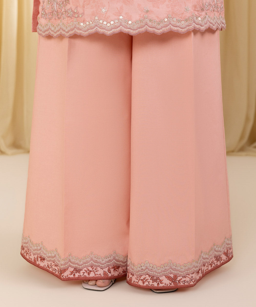 Unstitched Women's Pink Lawn 3 Piece Suit