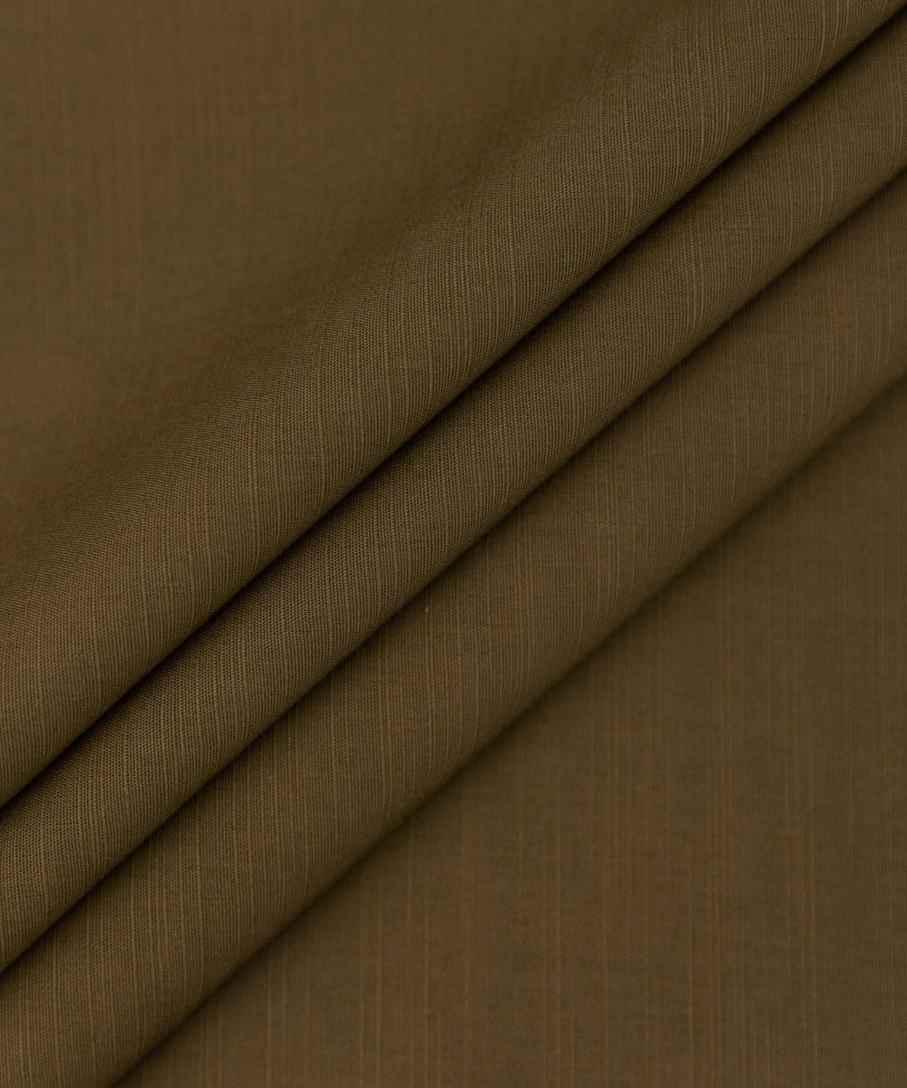 Mens Unstitched Brown Fine Cotton full suit fabric