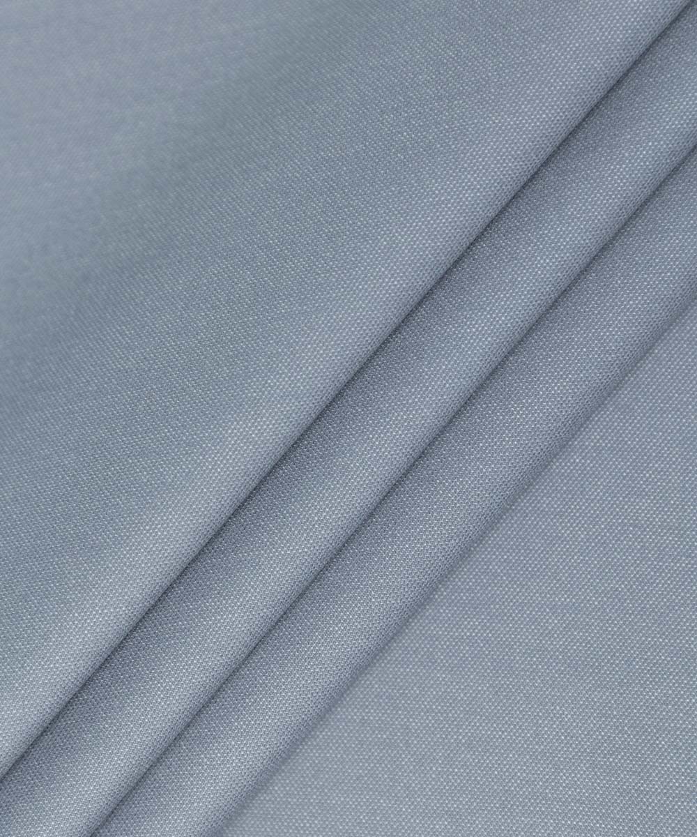 Mens Unstitched Grey Poly Viscose Blend full suit fabric