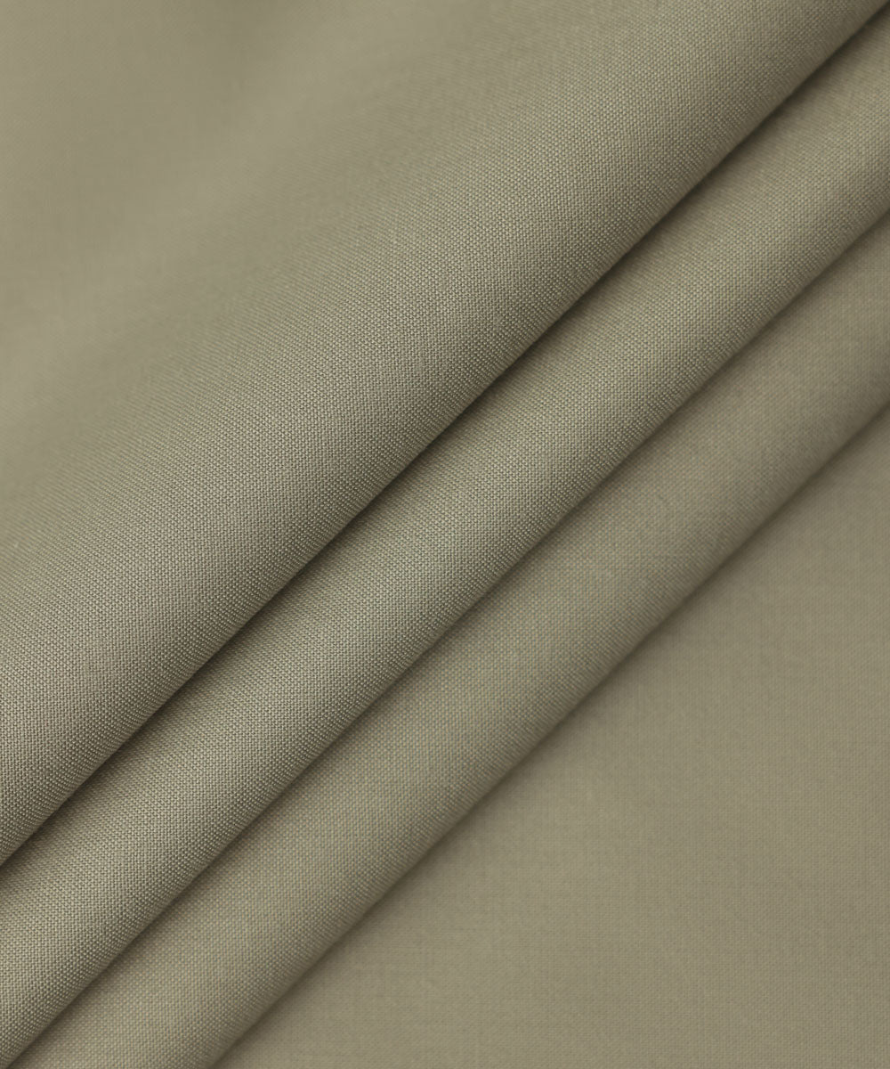 Mens Unstitched Khaki Poly Viscos Blended Fabric full suit fabric
