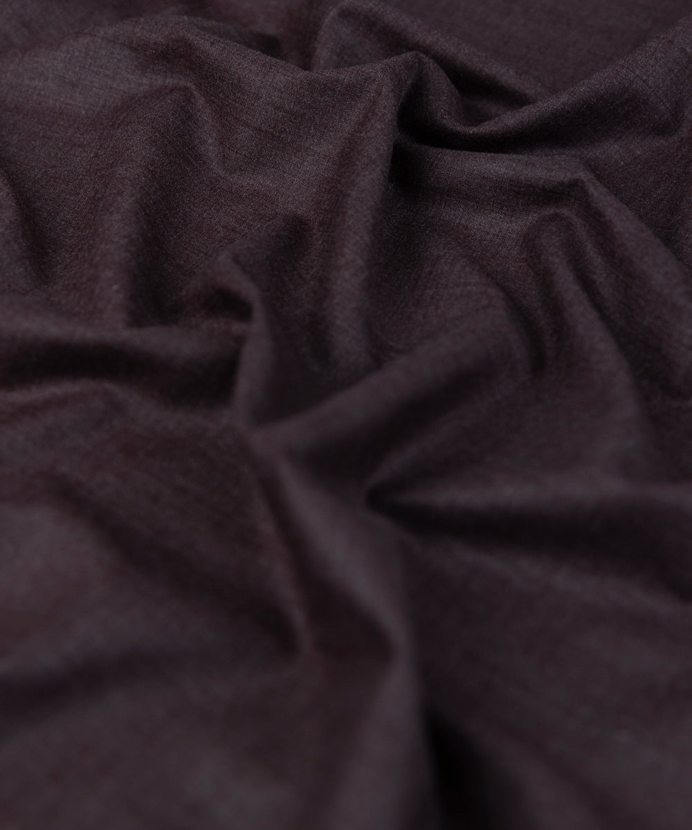 Mens Unstitched dark Maroon Polyaster full suit fabric